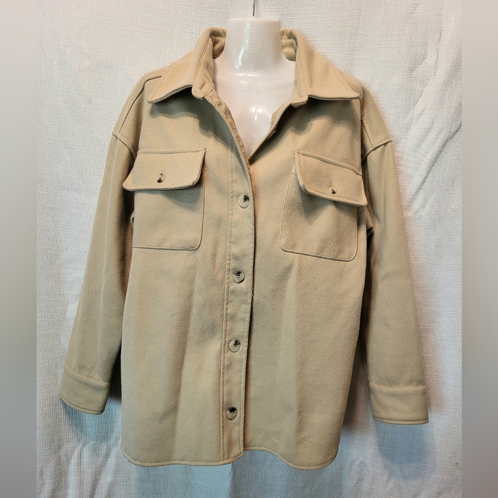 L Beige Shacket - Picture 2 of 8